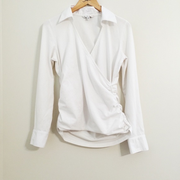 wrap collar shirt